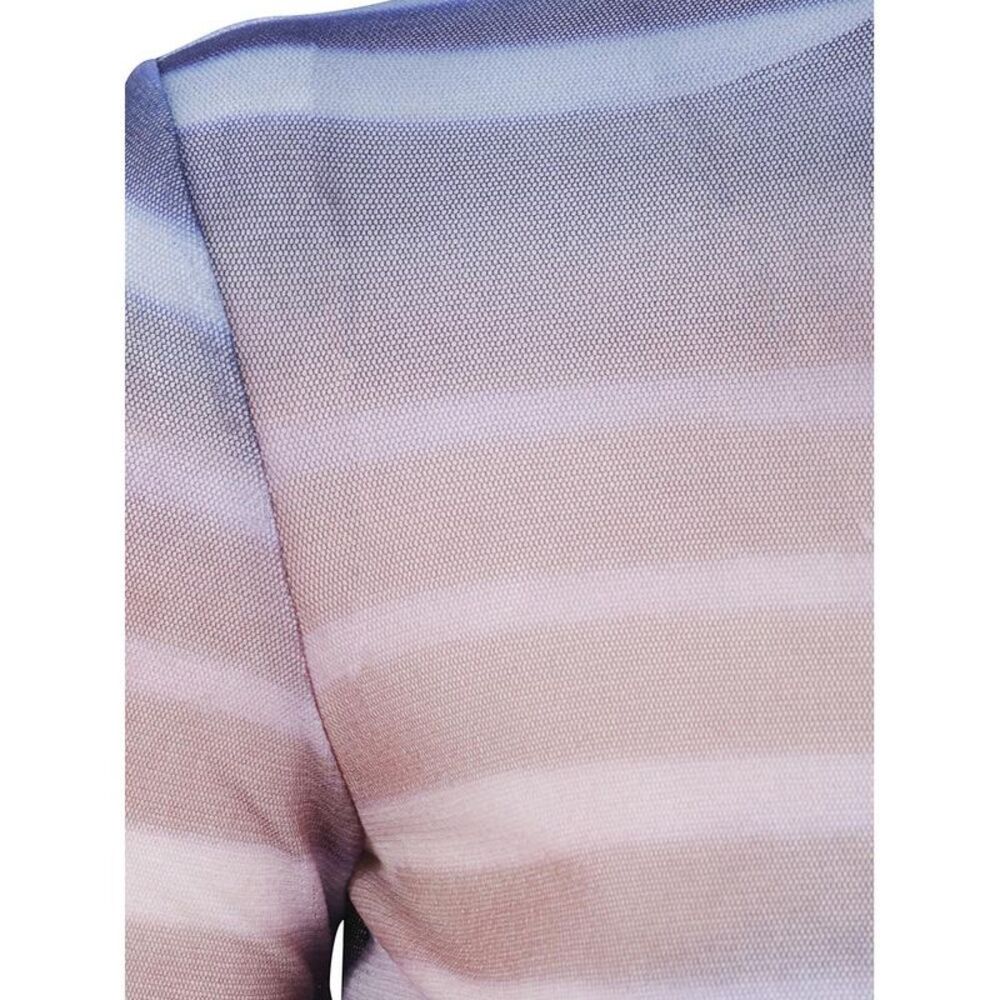 JEAN PAUL GAULTIER Mesh Striped Long Sleeve Top Women MULTICOLOUR T-Shirts & - Picture 3 of 4